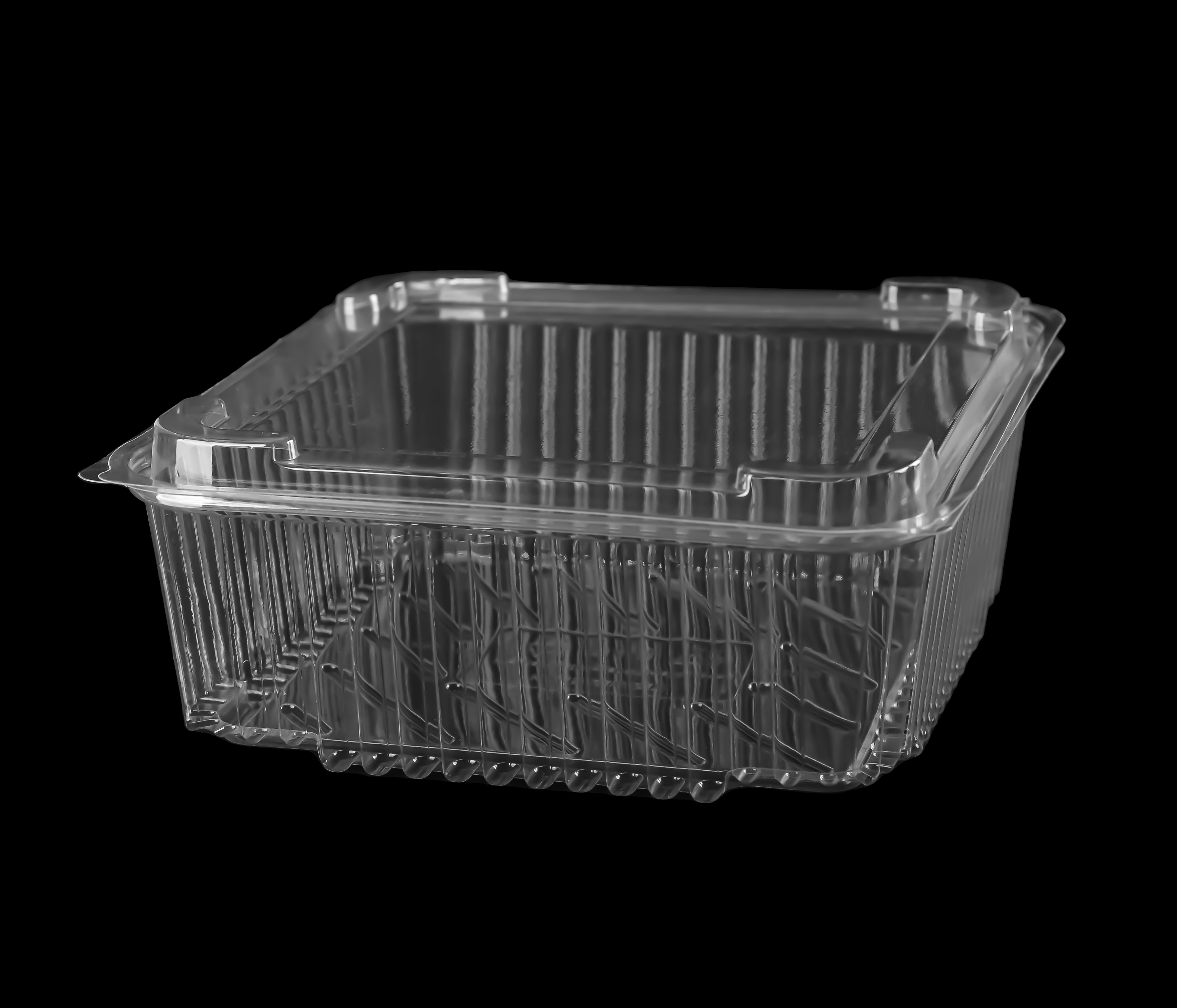 610 Large Hinged Lid Square Container 