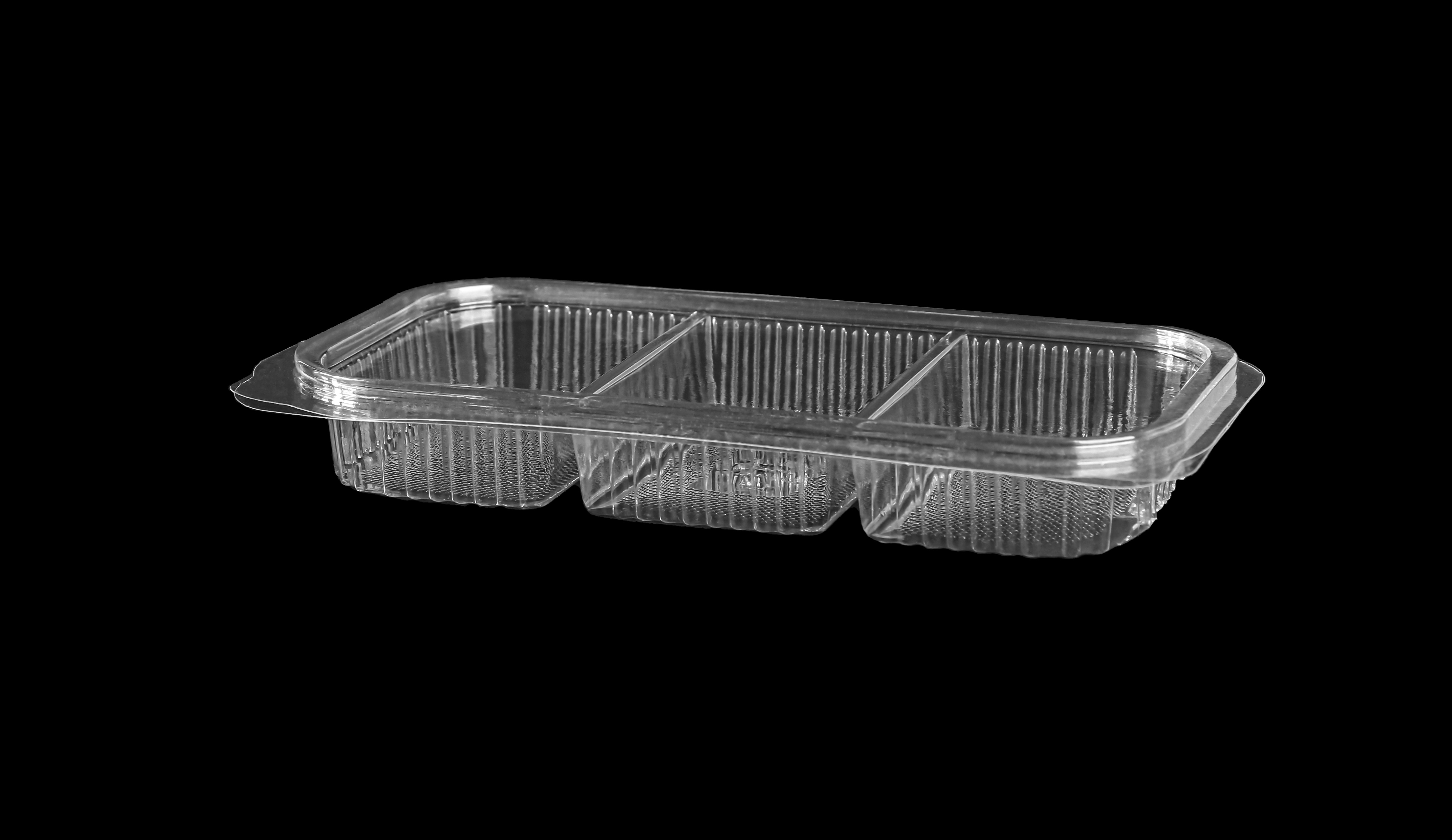 983 Hinged Lid Rectangular Compartment Container 