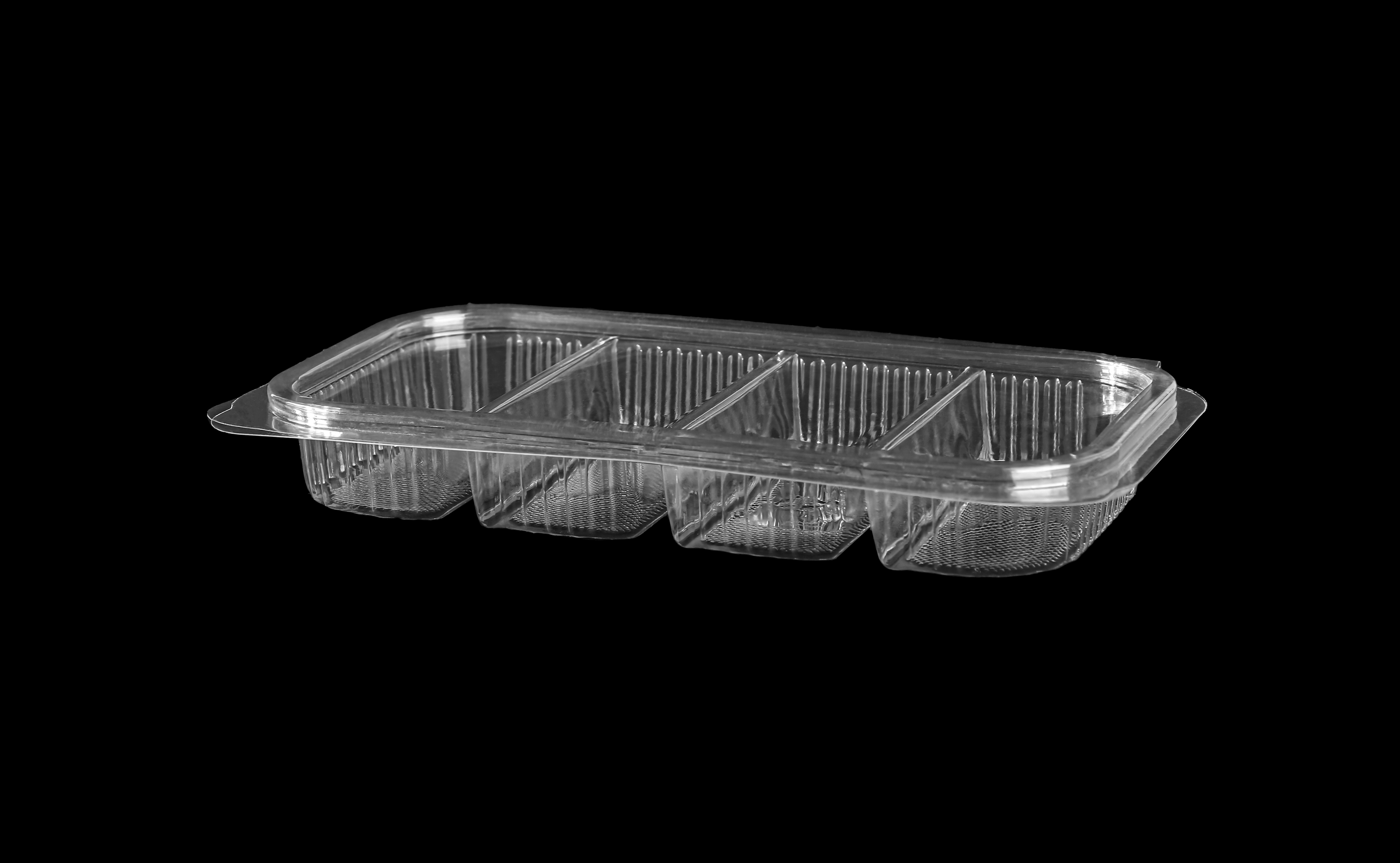 984 Hinged Lid Rectangular Compartment Container 